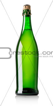 Beer in green bottle