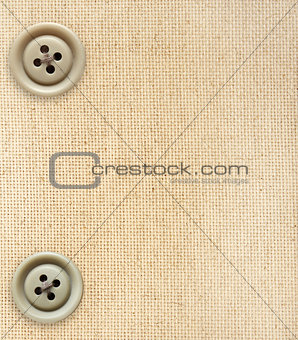 Background with fabric texture and buttons