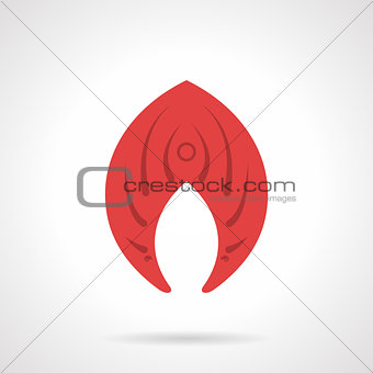 Salmon steak flat vector icon