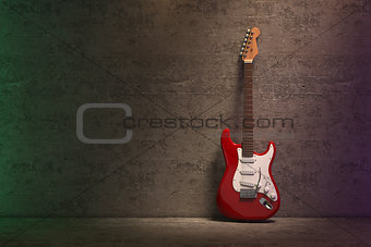 E-Guitar on a wall