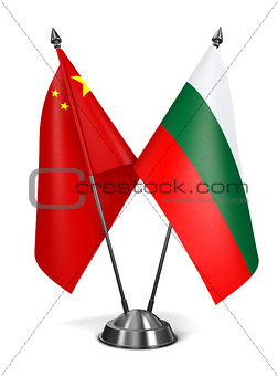 China and Bulgaria - Miniature Flags.