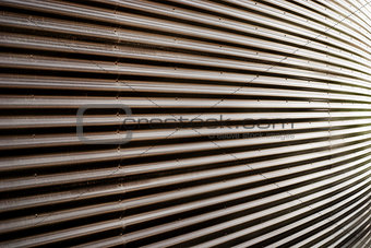 Covering of corrugated iron wall