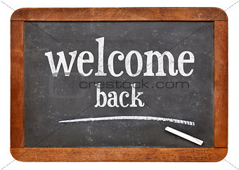 Welcome back sign on blackboard
