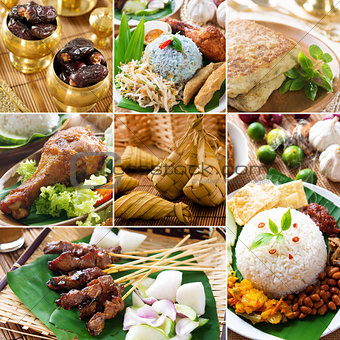Collage delicious ramadan food