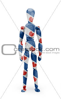 Wood figure mannequin with flag bodypaint - Friesland