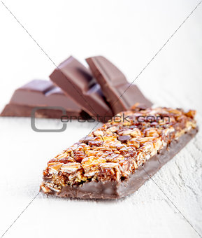 cereal bar with chocolate 