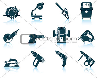 Set of electrical work tool icon
