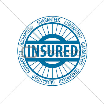 Abstract round vector logo for insurance
