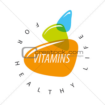 Abstract vector logo colored vitamins