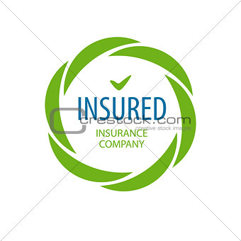 Abstract vector logo Insurance company
