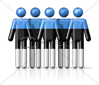 Flag of Estonia on stick figure