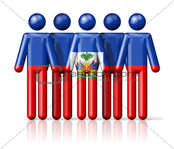 Flag of Haiti on stick figure