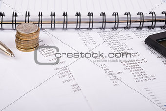 Notebook with documents