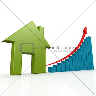Green house with growth chart