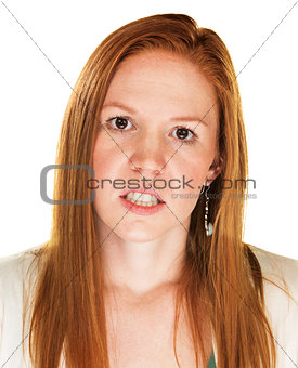 Woman with Clenched Teeth