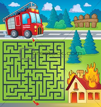 Maze 3 with fire truck theme