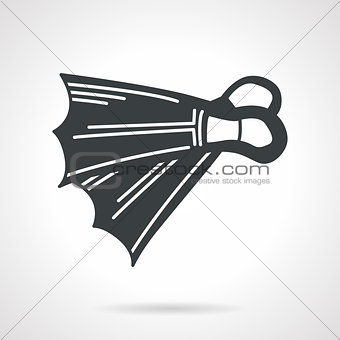 Flippers black vector icon