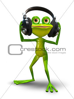 Frog with Headphones