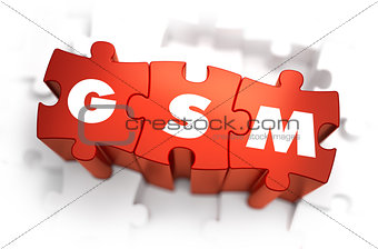 GSM - Text on Red Puzzles.