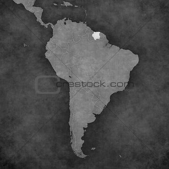 Map of South America - Suriname