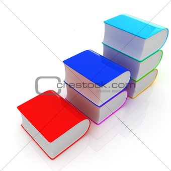 Glossy Books Icon isolated on a white background