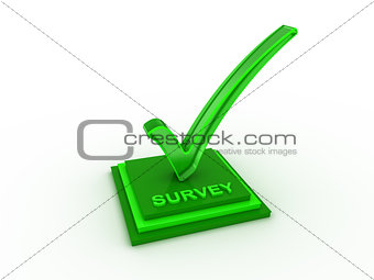 Check  mark icon in with SURVEY word