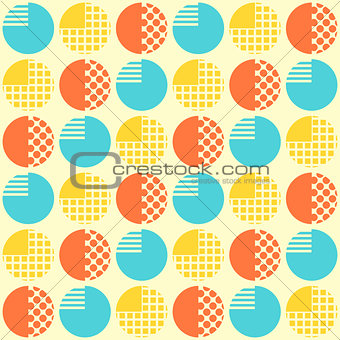 Abstract seamless pattern with geometrical objects.