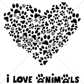 I love animals card 