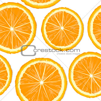Orange slices seamless 