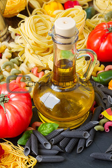 Olive oil with pasta