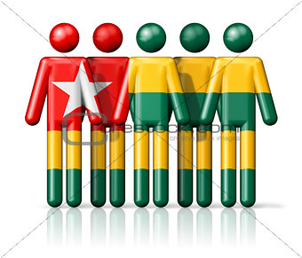 Flag of Togo on stick figure