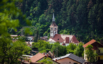 Orthodox church bell tower from Schei, Brasov