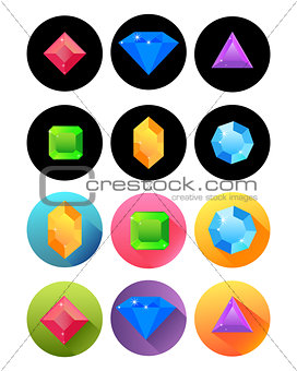 various precious stones