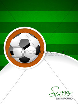 Soccer brochure with soccer ball sticker