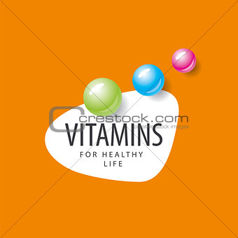 vector logo colored round vitamins