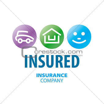 vector logo for life insurance, car and real estate