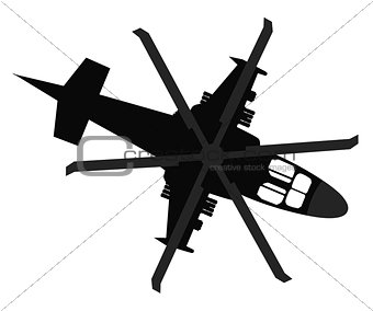 Helicopter icon. Top view