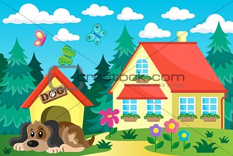 House with dog theme 1