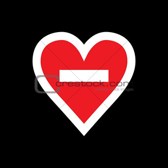 No loving sign. Vector illustration.