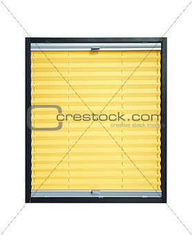 Pleated blind - yellow color