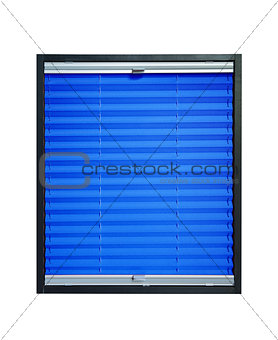 Pleated blind - blue azure color