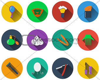 Set of barber icons