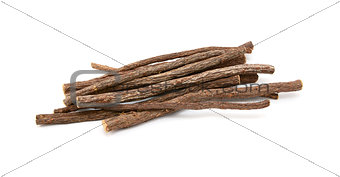 Small pile of liquorice root