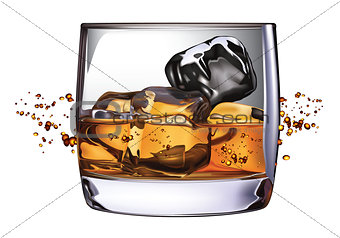 Whiskey Glass - Vector