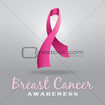 Breast Cancer Awareness Ribbon and Background