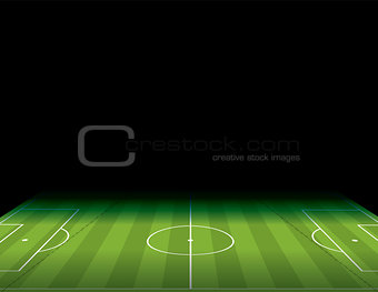Soccer Football Field with Copyspace Illustration