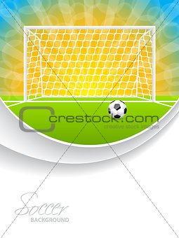 Soccer brochure with ball gate and field
