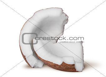 Two pieces of coconut pulp rotated