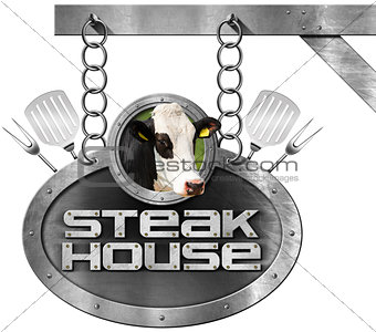 Steak House - Sign with Chain