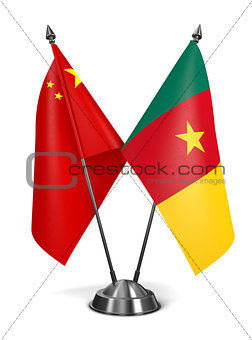 China and Cameroon - Miniature Flags.